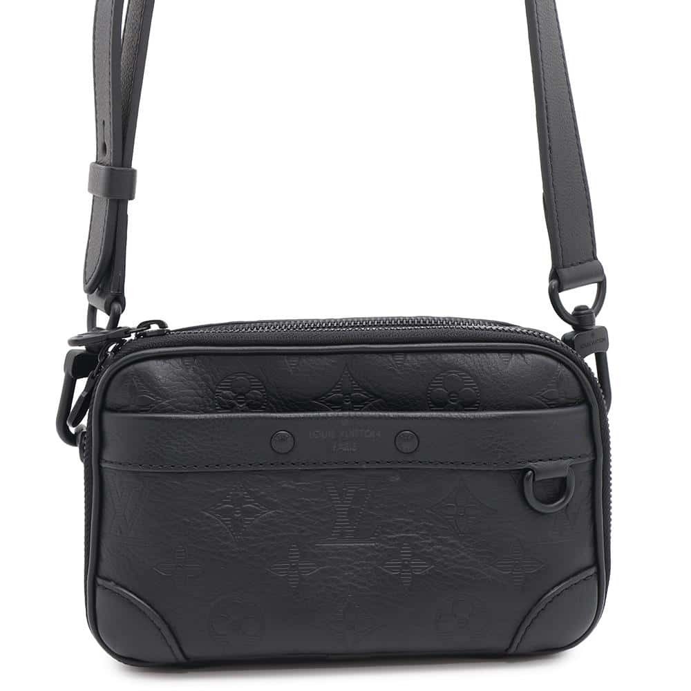 Louis Vuitton Shoulder Bag Monogram Shadow Black Alpha Wearable Wallet Black